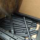 Under Desk Printer Stand, 20 Inches Deep Large Printer Table with Height Adjustable Storage Shelf, 2 Tier Rolling Printer Cart with Wheels for Home Office - Rustic Brown