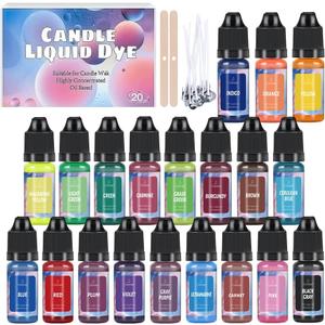 Oil-Based Candle Dye Non-Toxic Non-Irritating for DIY Making Supplies - Vibrant Concentrated Coloring for Soy Wax Dyes, Beeswax, Gel Wax, Candle Making Kit