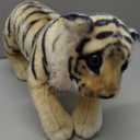 RoundFunny 15 Inch Stuffed Animal Tiger Easter Gifts Tigers Plush Realistic Wild Jungle Animals Tigers Toys for Girls Boys Birthday (Tiger)