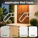 Hand Rails for Outdoor Steps - U-Shaped Safety Handle, Wall Mount Grab Bar for Elderly & Family, Durable Porch Railing & Deck Support (White)