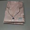3 x Womens Silk Satin Pajamas Set Short Sleeve Sleepwear Button Down Loungewear 2 Piece Pjs Shorts Set (Pink, XL)