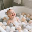 GOGOSO Ball Pit Balls for Toddlers Kids Plastic Balls for Ball-Pit Playpen Pool Baby Pastel Party Decor Fun Shaped Star Bulk 50 100 200 500 1000 Count (Beige+light Gray+white)