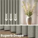 AJAZZ Blackout Accordion Door Curtain 98"x84" Grey - Magnetic Folding Room Divider, No-Drill Sliding Patio Closet