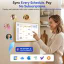 ANKRA 15.6" Digital Calendar, No Subscription Electronic Wall Calendar, Interactive Touchscreen Display for Family Schedules, Meal Planner, Chore Chart with Rewards, Digital Photo Frame, Wall & Desk Mountable (Gold)