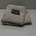 Americanflat 100% Cotton Throw Blanket for Couch - 50x60 in - All Seasons Neutral Lightweight Cozy Soft Blankets & Throws for Bed, Sofa or Chair. Indoor or Outdoor Use [Black Cream Chevron]