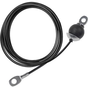 LFJ Replacement Gym Cable with Stopper Ball Fitness Pulley Cable Steel Wire Rope for Cable Machine Home Gym Weight Lift Pulley System (118"-Type A, Black)