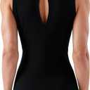 Women's Open Back Workout Tank Tops  Sleeveless Yoga Tops for Women Long Fit Moisture Wicking Athletic Shirts Black M