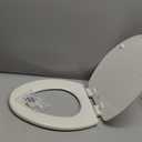 Bemis Ashland Modern Wood Toilet Seat with Decorative Edge, Slow Close, Secure Hinges, Made in USA, Elongated, Biscuit