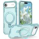 HIGLYCASE Compatible with iPhone 17 Air Case with Invisible Magnetic Kickstand [Compatible with MagSafe] [10-FT Military Drop Protection] Slim Hard Back Soft Edge Phone Cover 6.6 Inch, Blue