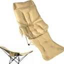 Foldable Bed Folding Deck Chair Three-Level Adjustable Camping Portable Picnic Camping Chair for Travel Beach Outdoor Indoor no Installation Required(Beige), 1 Pack