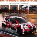1:12 RC Rally Car Fast Max 50 MPH,Drift Car with Gyro 4X4,Brushless Fast RC Cars with 3S 2200 mAh Battery,1/12 Remote Control Cars for Adults for 4WD,for Racetrack & Mud-Red