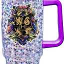 Spoontiques Hogwarts 40oz Acrylic Travel Mug - Double Wall Acrylic with Sliding Lock Travel Lid and Straw - 11" Tall