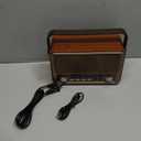 PRUNUS J-120 Radio Portable AM FM, Gift for Dad and Mom,Plug in Wall or Rechargeable Battery Powered Transistor Radio for Home Outdoor Emergency Use,Retro Vintage Bluetooth Speaker (Gold)