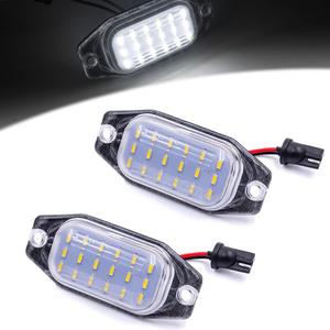 LED License Plate Light Assembly Compatible with Toyota FJ Cruiser 2007-2014 & FJ80 Land Cruiser 1991-1997, OEM Replacement 6000K Xenon White Error Free Led Tag Lights Kit