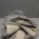 Grey and White Striped Rug-3x5 Fall Front Door Mat Outdoor,Washable Reversible Porch Rug Cotton Hand-Woven Spring Doormat, Foldable Layered Door Mats for Entryway/Farmhouse