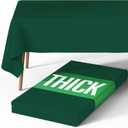 Pureegg Rectangle Table Cloth 60" x 84"  Durable Polyester Tablecloth Offers Reusable & Washable Protection, Ideal for Outdoor Party, Picnic, Wedding, Banquet and Birthday, Hunter Green