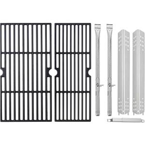 463673519 463625217 Heat Tent and Grates Grill Parts for Charbroil 2 Burner Replacement Parts Heat Shields Grill Grates Burners 463625219 463673617 Char-Broil Performance Gas Heat Plates