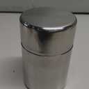 Tea Tin Canister, Storage Cup, Stainless Steel Storage Container with Airtight Double Lids, Kitchen Cup for Tea Coffee Sugar Seasoning Storage (Small)