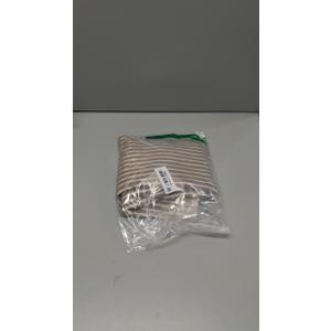 uxcell 100% Cotton Striped Hand Towels, Soft Absorbent Quick Drying Towel Sets for Home, Hotel, Gym, 14" x 32" 2 Pack Khaki