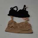 FeelinGirl Bralettes for Women with Support Comfortable Bras No Underwire Seamless Everyday Bras (X-Large, Black/Nude)