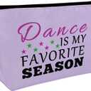 Dancer Gifts for Girls Teen Makeup Bag Dance Teacher Appreciation Gifts Dance Lover Gift for Women Dance Mom Birthday Gift Dance Instructor Gift Graduation Gift for Dance Student Zipper Bag（Purple）