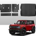 Mabett Seat Back Cover and Cargo Liner for Ford Bronco 4 Door Accessories, All-Weather Backrest Protector Trunk Mat Fit Bronco 2021-2024
