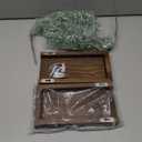 2 Pack Wood Wall Planter, Wooden Indoor Hanging Planters with Artificial Eucalyptus, Wall Plant Vase for Dried Flower, Modern Farmhouse Greenery Wall Decor for Living Room, Bedroom (Brown)