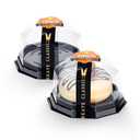 Dualshine 50 Pack Mini Bundt Cake Containers Clear Disposable Plastic Small Cupcake Cheesecake Dessert Boxes with Lids for Individual Chocolate Covered Cookies Strawberry