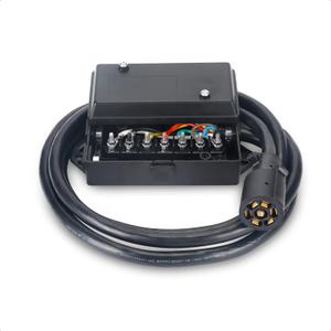 Cable Matters 7-Way Trailer Wire Harness 10ft with Junction Box in Black - Inline Trailer Cord with 7-Gang Junction Box and 8 Feet Cord