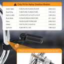 PBYMT Highway Pegs Short Angled 304 Stainless Steel, Highway Footpegs Footrest Fit For 1''&1.25''(25/32mm) Crash Bars Compatible with Harley Davidson Touring Black
