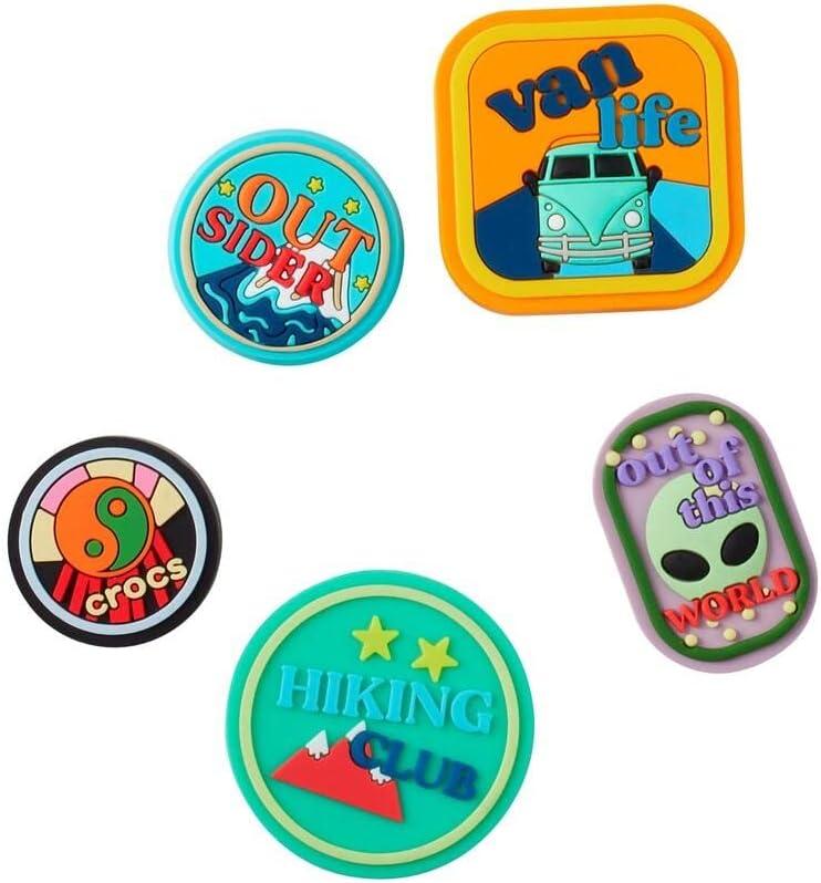 3 x Crocs Baya Slide (One Size, Adventure Patch 5-Pack)