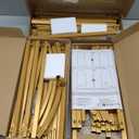 Wokceer Wedding Arch Backdrop Stand 7.2FT, 6.6FT, 6FT Set of 3 Gold Metal Arch Backdrop Stand for Wedding Ceremony Baby Shower Birthday Party Decor