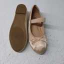 Trary Ballet Flats for Women Closed Round Toe Mary Jane Shoes Women Cute Bowknot Non-Slip Dressy Shoes Elastic Strap Comfortable Women's Flats for All-Year Daily Work Causal (7, Apricot)