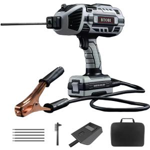 Welding Machine,Portable ARC Welder Machine Gun,IGBT Standing Handheld Welding Machine, 6 variable current adjustment,suitable for 3/32"-1/8" Stick Welder,BTOBI 110V Welder Machine Kit (Gray)