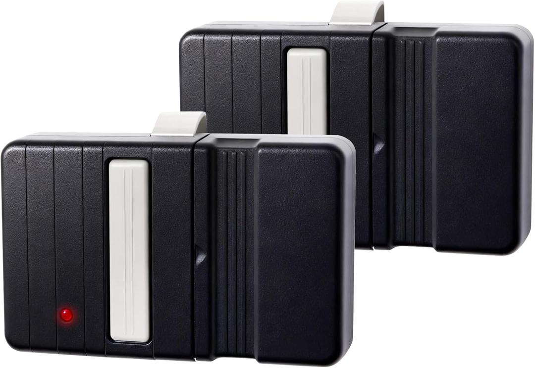 GT90-1 Garage Door Remote Control, Compatible with Genie 9/12 Dip Switch Garage Door Opener Remote, 390MHz Clip-On Garage Door Switch, Replace for MAT90, G220, GT912, AT90, Blue Max (2pc)