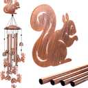 for Mom Squirrel Wind Chimes for Outside,Squirrel Gifts for Women Men/Memorial Gift/Birthday Gifts Metal windchimes Outdoors/Indoors,Garden Decor,Patio,Home,Porch,Yard Decorations