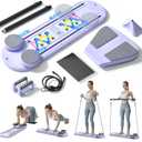 Maksone Pilates Board  6-in-1 Foldable Reformer Training Kit with Auto-Rebound Ab Roller & Digital Display  Portable Home Core Workout Equipment for Abs, Muscle Toning & Full-Body Fitness