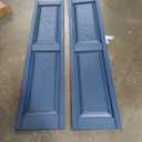 Mid America Raised Panel Vinyl Shutters (1 Pair) - 14.75 x 63, Classic Blue