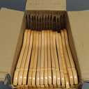 JS HANGER Wooden Coat Hangers, 30 Pack High Grade Wood Suit Hangers with Non Slip Pant Bar - Extra Smooth and Splinter Free, Unvarnished