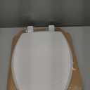 Mayfair Cassel Slow Close Toilet Seat, Easy Clean, Non Slip Premium Wood Seat, Easy Install, Made in USA, Elongated, White