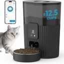 PAPIFEED Automatic Cat Feeder 3.5L/15 Cup 2.4G WiFi Pet Feeder for Dog Work with Alexa & Echo Timed Cat Food Dispenser for Remote Feeding with Stainless Steel Bowl up to 10 Meals Per Day with APP