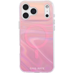 Case-Mate Soap Bubble iPhone 17 Pro Max Case [Compatible with MagSafe] - Stylish Phone Case for Women with 12ft Drop Protection - Premium Magnetic Cover for iPhone 17 Pro Max - Peach Iridescent