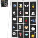 Peohud Acrylic Enamel Pin Display Board, 20 Grids Dust-Free Pin Collection Organizer, Clear Table Top and Wall Pin Holder Case for Jewelry Pins, Pin Gift, Pin Enthusiast