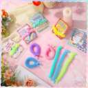 36 Pack Valentine's Day Gifts Cards with Multi Color Stretchy String Set for Classroom Exchange Gifts Bulk Adults Fidget Tools Funny Valentines Cards for Party Favors Birthday Return