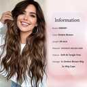HMHIFI Long Brown Wigs for Women Ombre Brown Synthetic Hair Wig Natural Daily Hair Replacement Wigs Heat Resistant Fiber Hair Cosplay Party Wig(26in Ombre Brown)