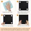 Smarpau Felt Bulletin Board 48"x36"- 12 Pack Large Cork Board Tiles with 35 Pushpins & 50 Adhesive Tabs, Cork Board Alternative for Office, Classroom, Home & Kitchen Decor-Dark Camel