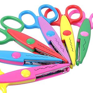 UCEC Craft Scissors Decorative Edge, Zig Zag, Kids Safety Design Pattern Scissors for Kids Toddler Adults, Crafting Scrapbooking Supplies for School, 6 Pack