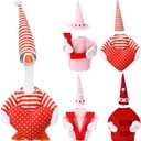 8 pcs Valentines Mini Desk Goose Outfits 7 Inch Valentines Desktop Goose Clothes Costume Headwear Accessory for Desktop Home Key Holder Decor