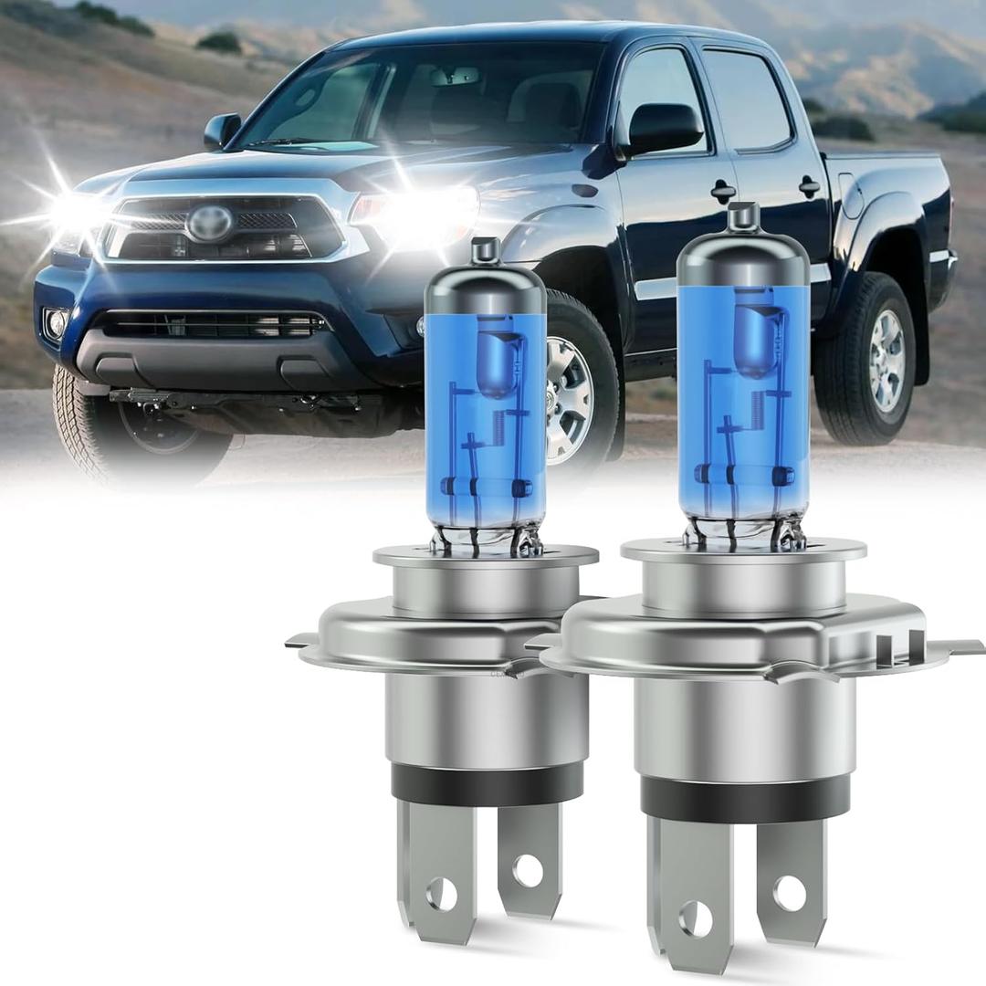 For 2012 2013 2014 2015 Toyota Tacoma Halogen Headlight Light Bulbs Combo, 2pcs Super Bright 5000K White Halogen High& Low Headlamps Bulbs Package