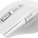 Wireless Side Scroll Mouse with Multi-Device, Ergonomic Computer Mice with Smart Flying Scroll, Quiet Click, 4-Level DPI for Computer, Laptop, iPad, Tablet, MacBook(White)